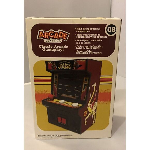 New! Basic Fun Arcade Classics Atari Joust Mini Cabinet Electronic Game Midway - Picture 5 of 10